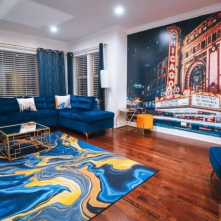 The Blue Golden Luxury Modern 3- Bedroom Apartment In Chicago Exterior foto