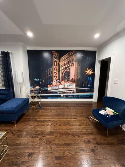 The Blue Golden Luxury Modern 3- Bedroom Apartment In Chicago Exterior foto